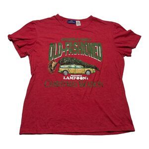 National Lampoon's Griswold Family OLD FASHIONED Christmas Vacation Red Shirt L